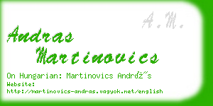 andras martinovics business card